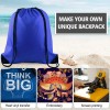 Plulon 2Pcs Drawstring Bags Bulk Blue Drawstring Backpack String Backpack