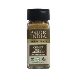 Pride of India - PACK of 6 - Cumin Seed Ground – Traditional Indian Spice – Seasoning spice for Curries/Lentils/Chicken/Meat – Easy to Use – 2.4 oz. Small Dual Sifter Bottle