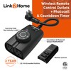 Link2Home Outdoor Weatherproof Wireless Remote Control Double Outlets, Dusk to