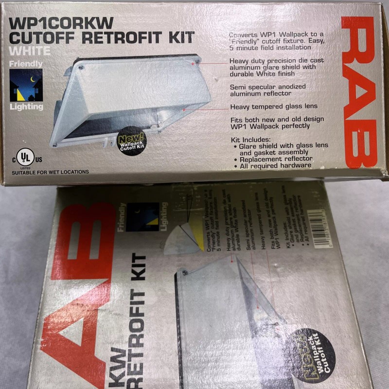 RAB Lighting WP1CORKW White WP1 Wall Pack Cutoff Retrofit Kit