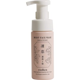 rinren Moist Face Wash, Foaming Face Wash, Rose & Tsubaki, 5.1 fl oz (150 ml)
