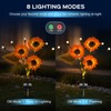 TANSOREN 2 Pack Solar Garden Lights Outdoor, 8 Lighting Modes