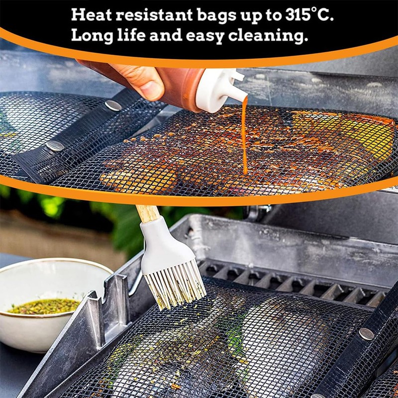 Grill Mat Set, 4 Piece Grill Mat Set, Grid Grill