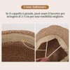Cappello da Donna in Paglia con Tesa Larga Pieghevole Cappelli