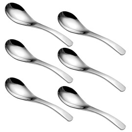 SourceTon 6 x Stainless Steel Soup Spoons Heavy Duty 14cm