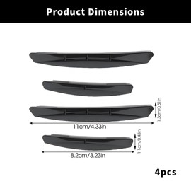 Leiwee Paracolpi Portiere Auto, 4 Pezzi Protezione Portiera in PVC, Adesivi Antigraffio Universali per Auto, SUV e MPV, Profilo Paracolpi con Nastro Adesivo Forte, Installazione Facile (Nero)