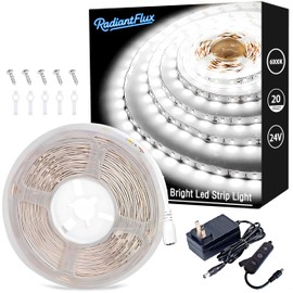 20ft/6M Led Vanity Mirror Lights Kit Vanity Make-up Mirror Full Length Mirror Cloakroom Adjustable Flexible Strip Light Table Set with Dimmer & Power Supply Mirror Decor Mirror Not Included
