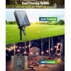 ULIGHTOWN ULIGHTOWN Solar Festoon Lights Outdoor,14M/46FT USB&Solar String Lights with