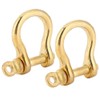 2pcs D Shackles Golden D Rings Heavy Duty Shackle 10mm