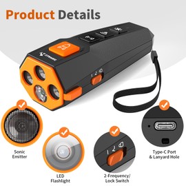 Anti Barking Device Most Effective Dog Bark Deterrent Most Effective Training, Barks No More Dog Training Tool, Dog Whistle to Stop Barking, Barking Silencer, Rechargeable