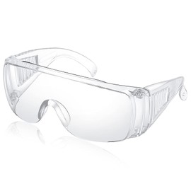 Goggles Lab Safety Glasses,Over The Glasses Design and Anti-Fog UV Protection Work Goggles ANSI Z87,Idea for Shooting Construction Work Protective Eyewear (Strengthen+anti-fog)