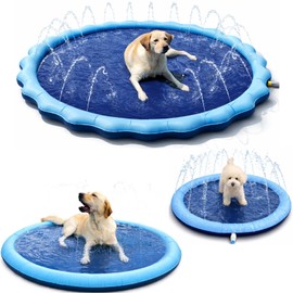Fountain Mat Pool, Small, 39.4 inches (100 cm), For Pets, Pool Splash Mat, Durable, Foldable, Portable, Simple, Summer, Water Play, Small Dogs, Medium Dogs, Large Dogs (S, 100)