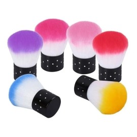 10 Brocha Maquillaje Profesional Bledo Rubor / Retiro Polvo Color Fiusha