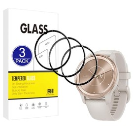 X-Dision Screen Protectors Compatible with Garmin Move Trend [Scratch-Resistant, High Definition] [3D Curved Full Cover] Screen Protector for Garmin Move Trend (Pack of 3)