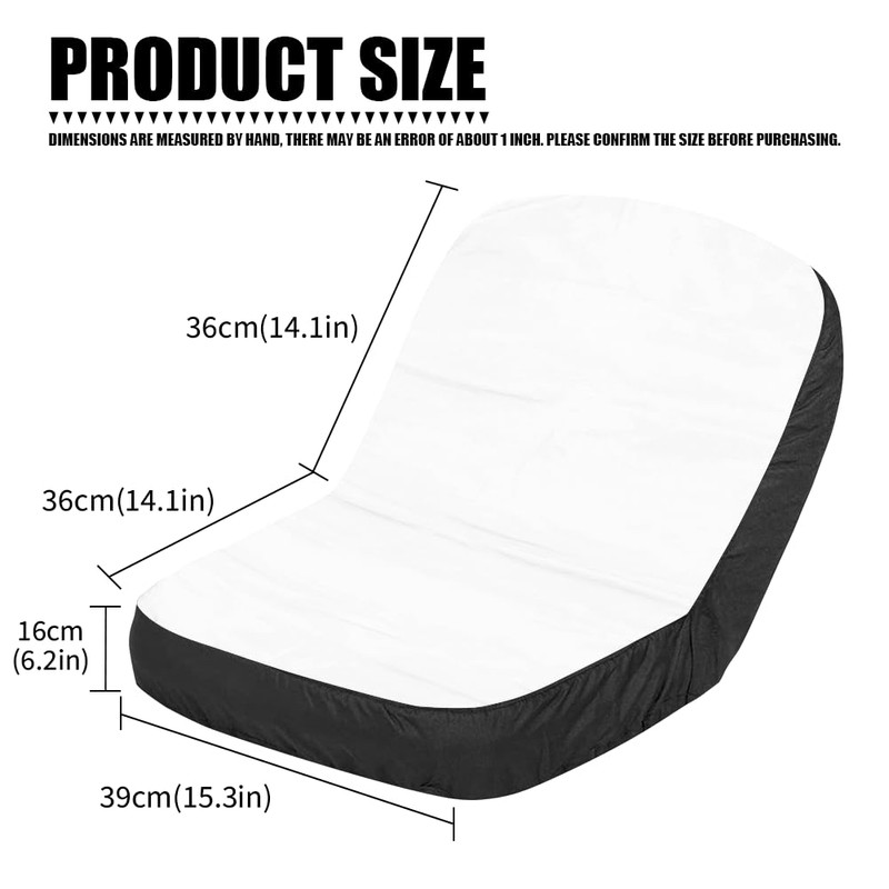 Wismoutput Skeleton Blue Flower Seat Cushion Covers for Lawn Mower