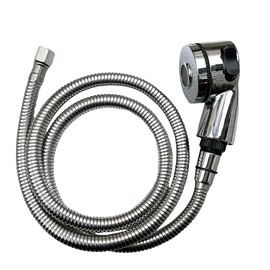 Weirun Shampoo Bowl Faucet Sprayer Hose Replacement, 1/4" Nut Professional Salon Sink Shampoo Flexible Stainless Steel Hose with 2 modes Spray Head