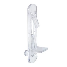 Rierdge 50 Pcs Plastic Locking Shelf Pins 6mm, 3/4" Clear Plastic Locking Shelf Support Peg Clips for 6mm Diameter Peg Hole & 3/4 Inch Cabinet Shelf