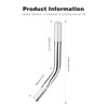 Mellbree 2Pcs Wheelchair Brake Extenders, 5 Inch, Silver, Curved Metal