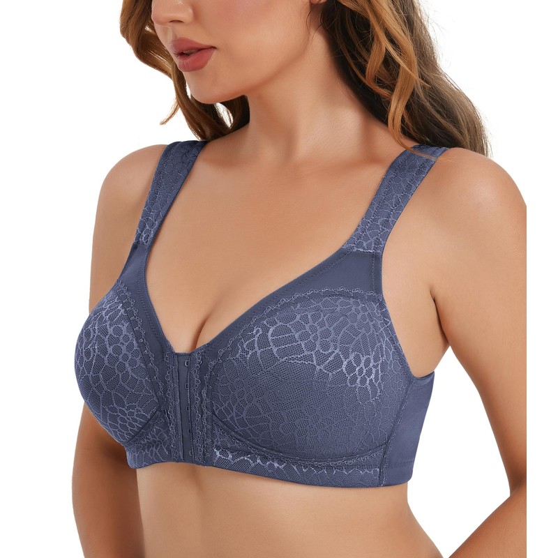 HACI Women's Front Closure Posture Bra Full Coverage Back Support