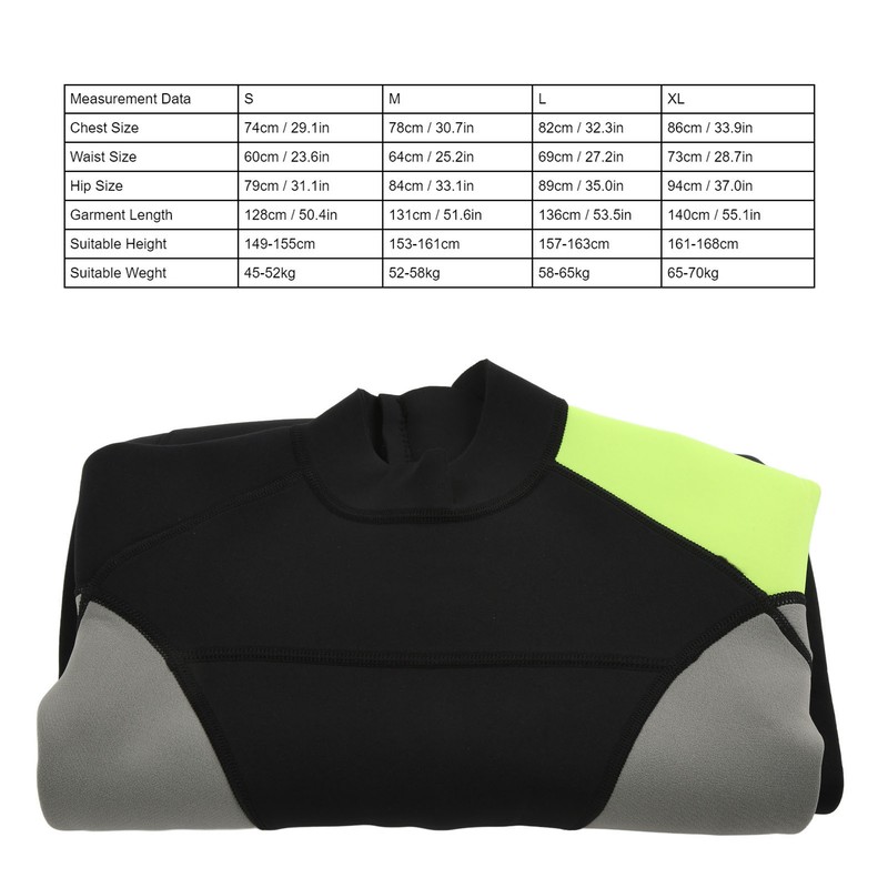 3mm Thickened Wetsuit Womens One Piece Cold Proof Warm Diving