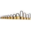 ABUS Vorhängeschloss Messing 65/40 - 4er Set, gleichschließend - Kellerschloss,