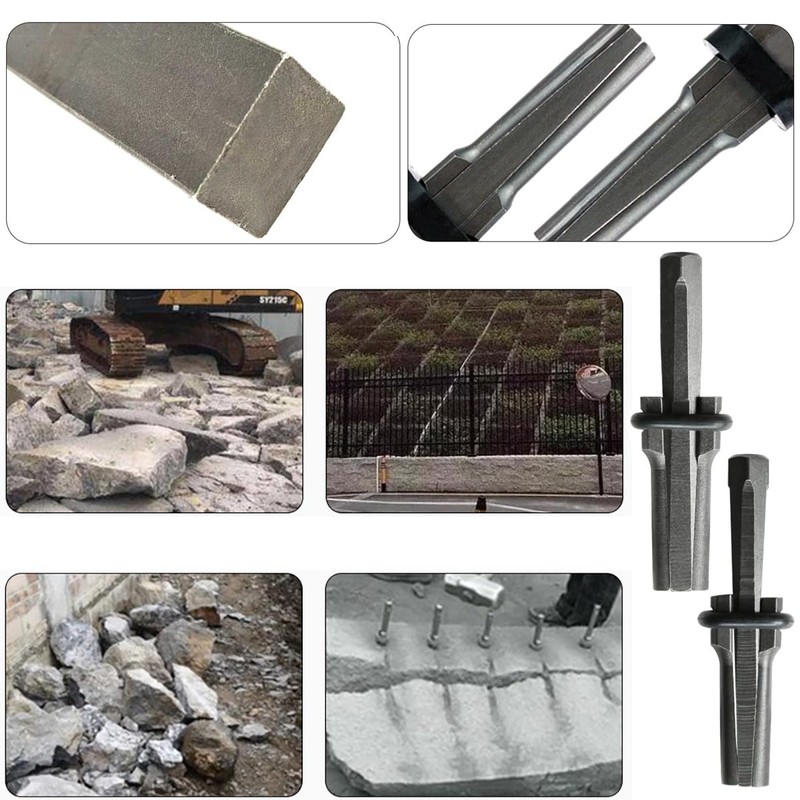 TorSor 2 Pack Rock Splitting Wedges 5/8'' 3/4'' Heavy Duty
