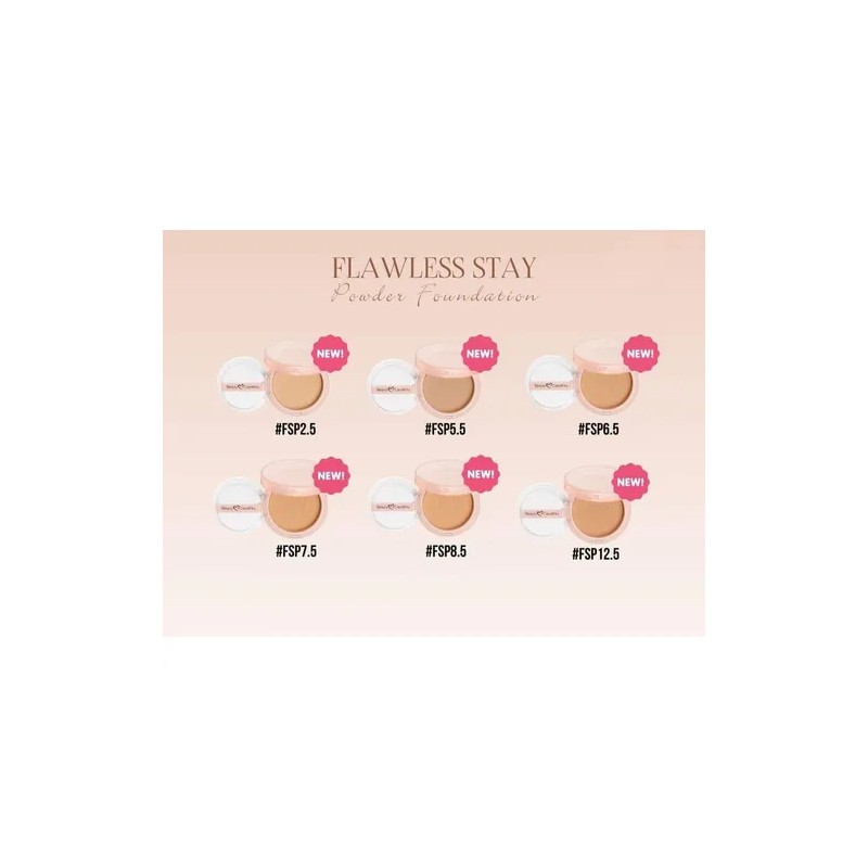 Beauty Creations Base En Polvo Compacto Flawless Stay Tono 5.5