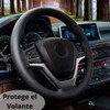 Universal Car Steering Wheel Cover Stitched Microfiber Leather