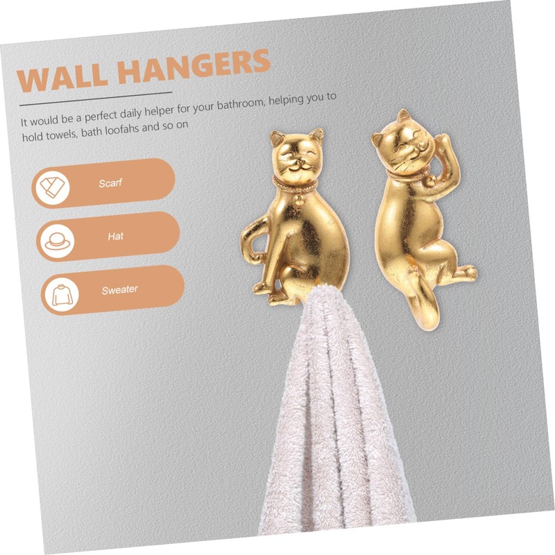Mobestech 1 Set Animal Shape Wall Hooks Decorative Hangers for