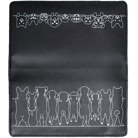 Sanlykate Checkbook Cover - RFID Blocking PU Leather Case for Duplicate Checks, Men & Women, with Pen Holder & Free Divider, Cartoon Dogs