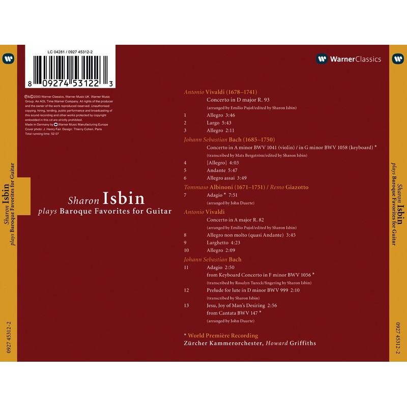 Plays Baroque Favourites for Guitar