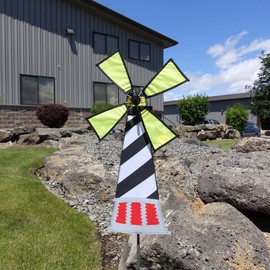 In the Breeze 2500 Lighthouse Wind Spinner-Colorful Garden Decoration