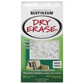 Rust-Oleum 241140 Dry Erase Brush-On Kit, 1 Pack, White