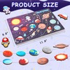 Wooden Solar System Puzzle for Kids, Montessori Toys Movable Planets