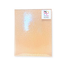 Wissmach Stained Glass Sheet and Mosaic Glass: Champagne English Muffle (4"x6"-1 Sheet) by BiNARi Glass Studio