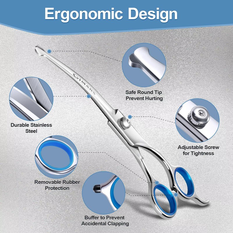 Gimars 6 in 1 Professional Dog Grooming Scissors Set with