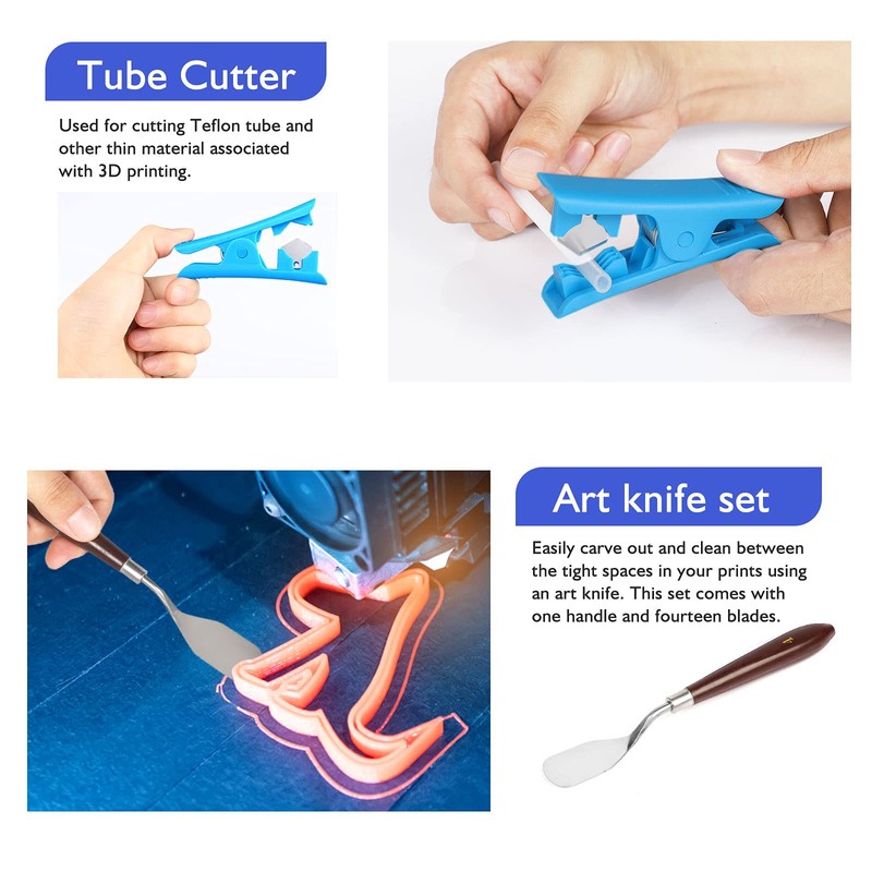 YEETIN 45 Pieces 3D Printer Tools Kit, 3D Printing Accessory