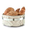 Zeller Bread Basket with Bag Ø22x10,8cm in Beige, Metal 22