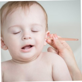 Ipetboom 1 Set Practical Ear Wax Removal Tools Kit with Non Slip Handle Ear Cleaning Tools for Home Use Pink