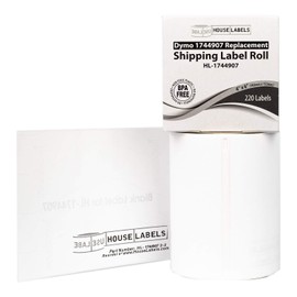 HOUSELABELS Compatible DYMO 1744907 Shipping Labels (4" x 6") Compatible with Rollo, DYMO LW Printers, 6 Rolls / 220 Labels per Roll