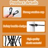 Camping Washing Line,Portable Washing Line,3 PCS Black Elastic Designed for