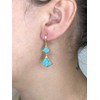 Turquoise and Cubic Zirconia Dangle Drop Earrings for Women in