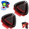 Fatmass 2 Pack Upgraded Spin Mop Replace Scrub Mop Brush