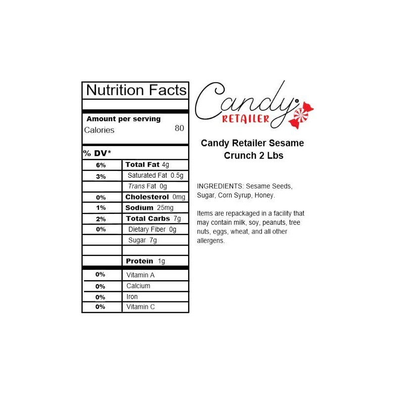 Candy Retailer Sesame Crunch 2 Lbs