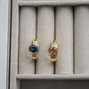 Aurelia Mae Womens Chunky Gold Ring | Sapphire Oval Cubic