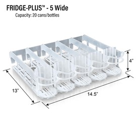 Display Technologies, Fridge-Plus Drink Organizer for Refrigerator Storage - Soda Can Dispenser and Soda Can Organizer Rack for Bar Fridge (Pack of 1)