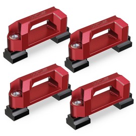 Truck Bed Rail Cleats, Tie Down Anchors T Slot Nuts Compatible with Tacoma Tundra Ram 1500 Gladiator Pickup for Cargo Trailer, Replace PT27835160 PT27835112 PT2780C010 Red, Pack of 4