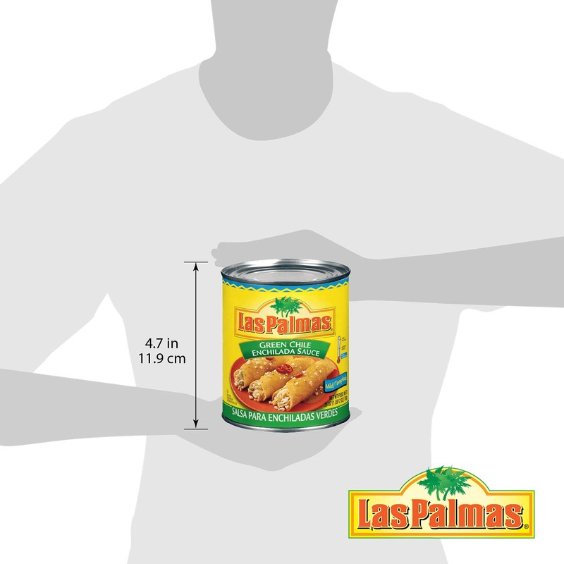Las Palmas Green Chile Enchilada Sauce, Mild, 28 Ounce (Pack
