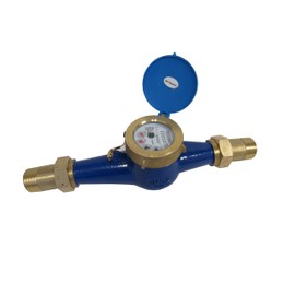 PRM 1/2" NPT Multi-Jet Water Meter, Brass Body - NOT for Potable Water