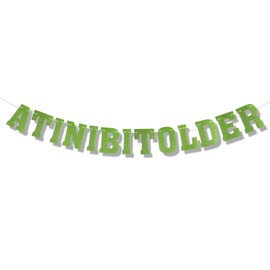 A Tini Bit Older Banner, Reusable Bar Theme Hanging Garland Backdrop Green Martini Party Decorations for Photo Prop Party Decoration Bachelorette Party Decor